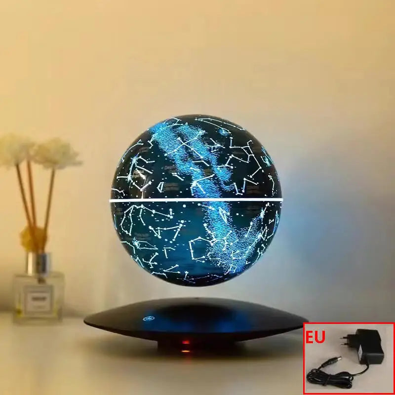 Magnetic Levitation Globe Lamp with LED Lighting - Floating Rotating Earth Design for Bedside Decor and Unique Christmas Gifts
