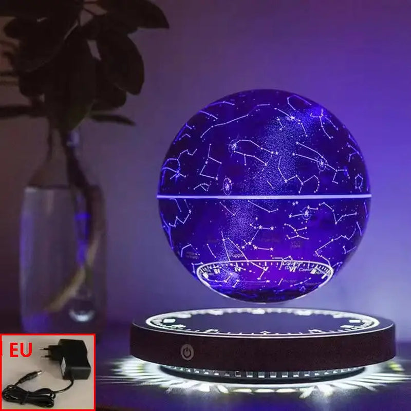 Magnetic Levitation Globe Lamp with LED Lighting - Floating Rotating Earth Design for Bedside Decor and Unique Christmas Gifts