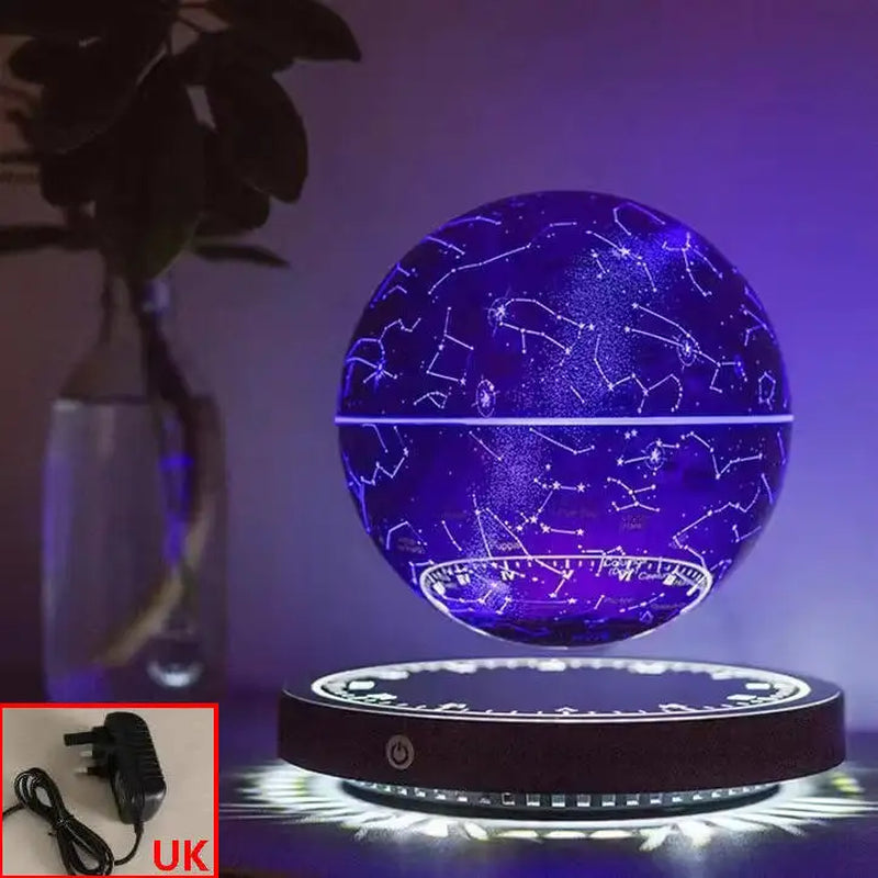 Magnetic Levitation Globe Lamp with LED Lighting - Floating Rotating Earth Design for Bedside Decor and Unique Christmas Gifts