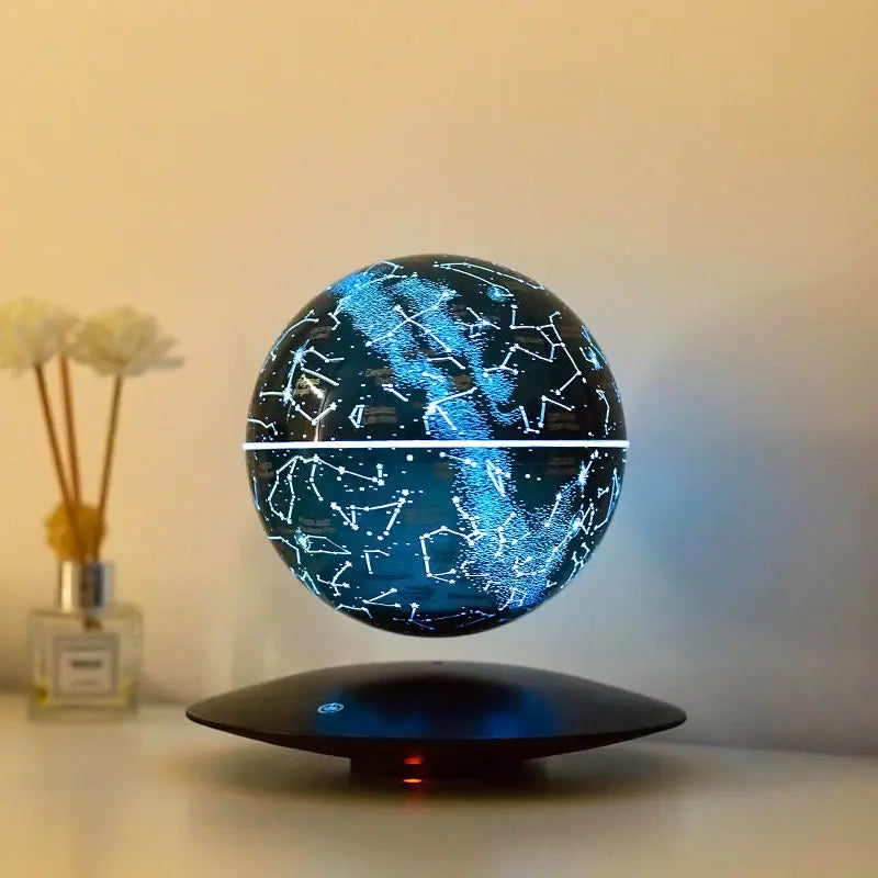 Magnetic Levitation Globe Lamp with LED Lighting - Floating Rotating Earth Design for Bedside Decor and Unique Christmas Gifts