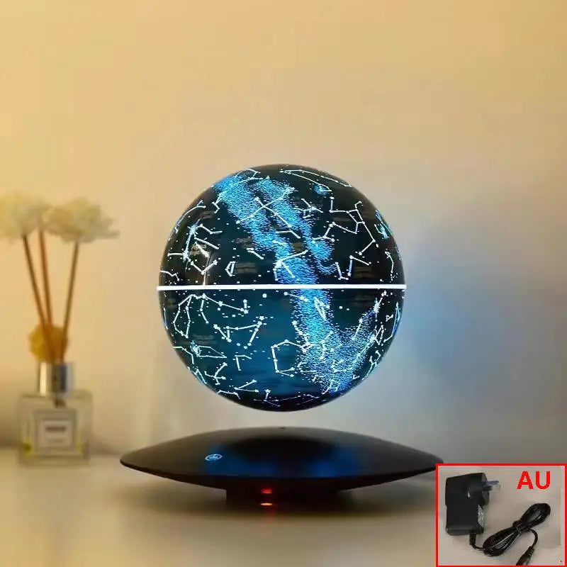Magnetic Levitation Globe Lamp with LED Lighting - Floating Rotating Earth Design for Bedside Decor and Unique Christmas Gifts
