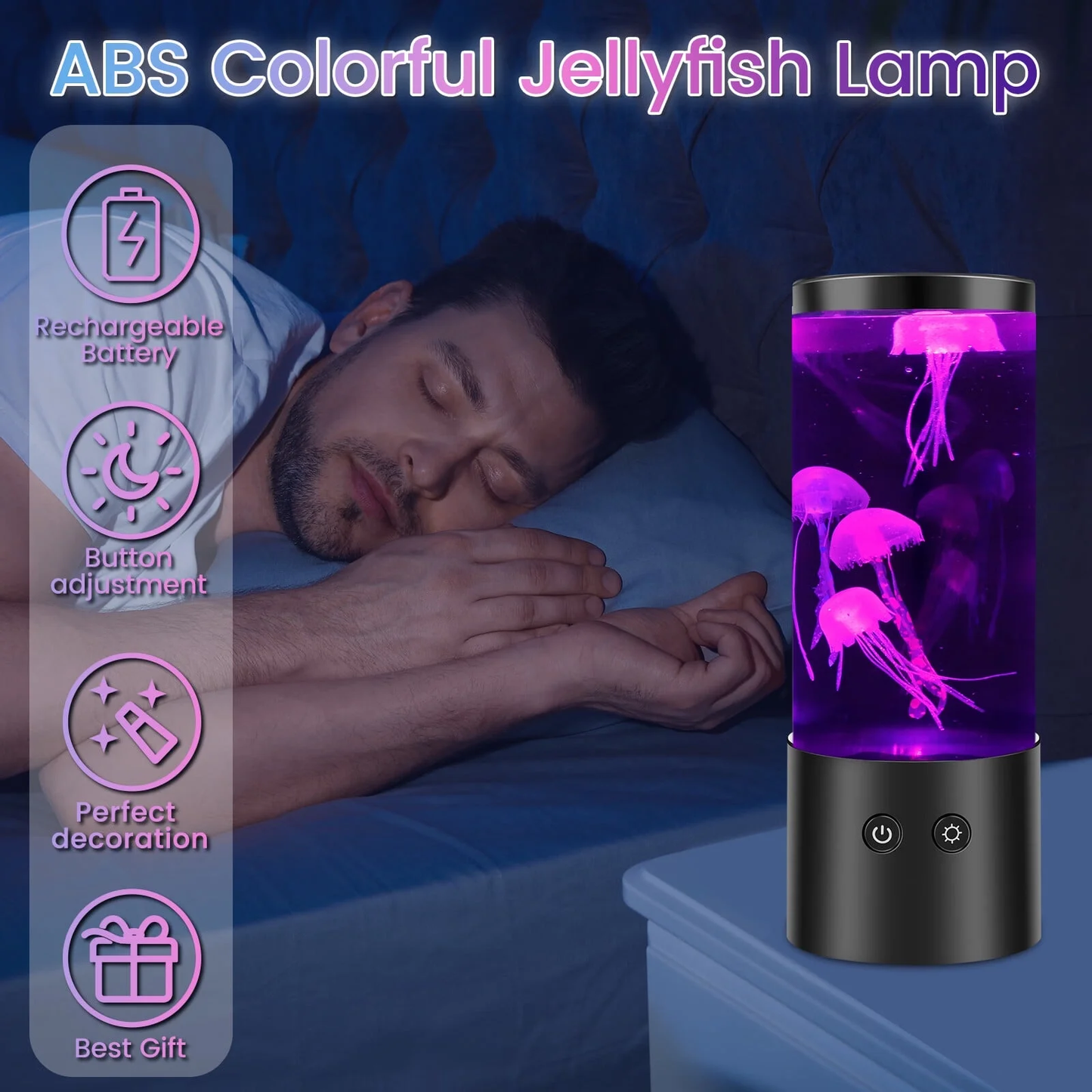 Transform Your Space with the Mesmerizing LED Jellyfish Lamp - Color-Changing Night Light for a Soothing Atmosphere