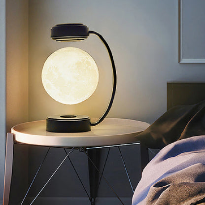3D Magnetic Levitating Moon Lamp - LED Night Light with Rotating Function and Three Color Options, Ideal for Bedroom Decor and Unique Christmas Gift