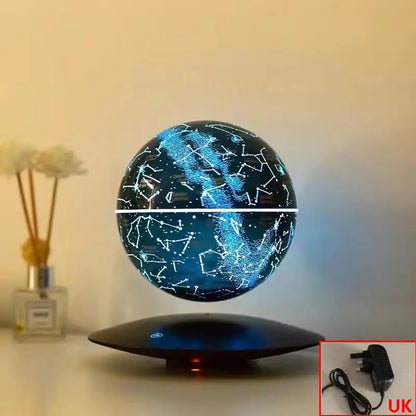 Magnetic Levitation Globe Lamp with LED Lighting - Floating Rotating Earth Design for Bedside Decor and Unique Christmas Gifts