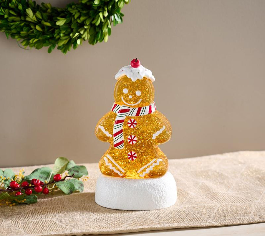 Enchanting 10.5" Illuminated Glitter Figure by Valerie - Perfect Holiday Cheer!