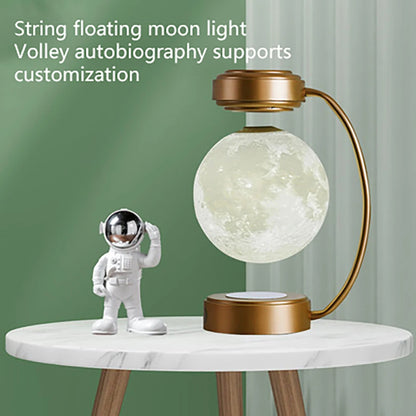 3D Magnetic Levitating Moon Lamp - LED Night Light with Rotating Function and Three Color Options, Ideal for Bedroom Decor and Unique Christmas Gift