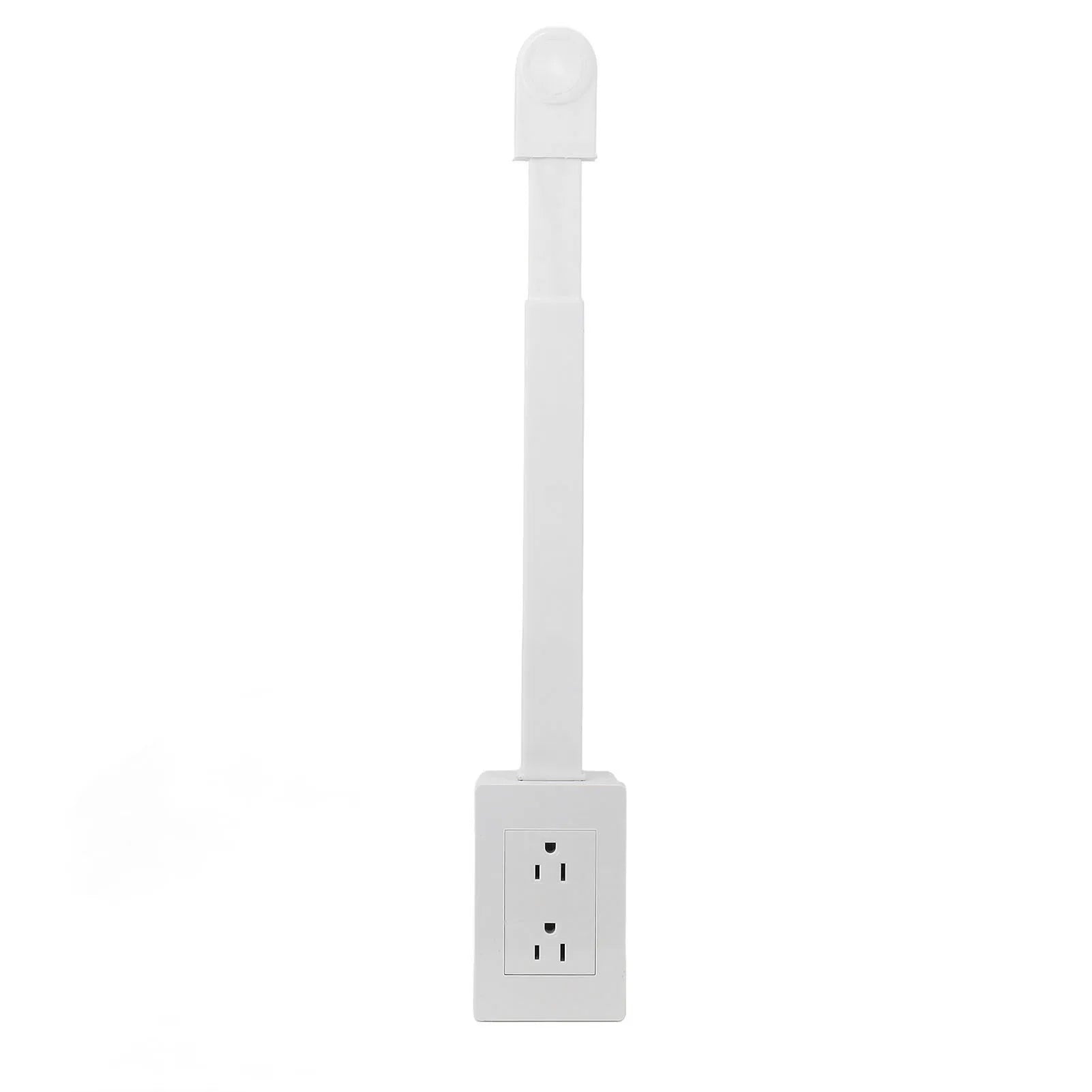Rotatable Power Socket Expander 3 Prong Electrical Outlets Power Strip 22 to 34 Inch Extension 180 Degree Rotating Base 110V US